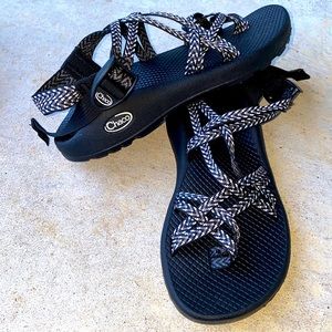 Chaco Women's ZX2 Sandal. Black, white, and grey. Worn once, paid $95